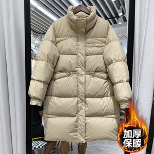 中长款立领羽绒棉衣外套女冬季新款韩版时尚加厚保暖面包棉服大衣
