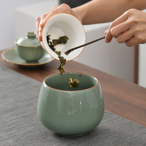 茶洗缸陶瓷茶渣缸茶叶废水缸大号桌面倒茶水盅洗茶具盆茶钵建水盂