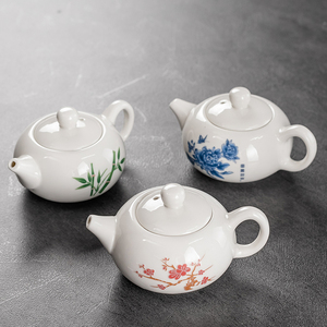 中式陶瓷泡茶壶套装白瓷西施喝茶壶功夫茶具家用大小容量冲茶单壶