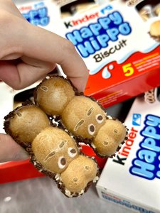 德国进口零食健达Happy Hippo开心河马榛子夹心巧克力饼干礼盒