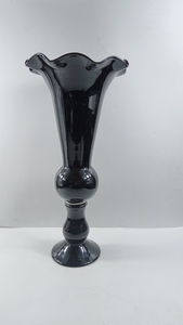 手工琉璃花瓶避免不了有点手工痕迹介意谨慎购买高46厘米