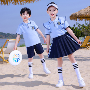 幼儿园园服夏季两件套新款小学生表演服校服班服夏装运动装一年级