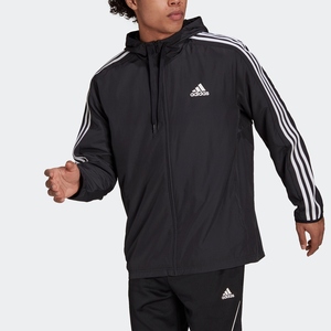 Adidas阿迪达斯男服运动休闲经典三条纹连帽开衫外套GV5256