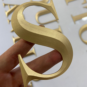 定制黄铜字三维金属实心铜字制作酒店门牌号数字定做洗手间立体字