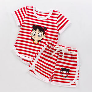 儿童短袖套装0-8岁男童韩版运动套装女宝宝休闲短裤婴儿衣服夏装