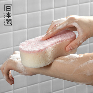 日本进口沐浴海绵擦女士洗澡浴花浴球成人男女洗浴用品浴擦搓澡巾