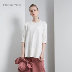 容子木ROSEMOO商场同款后背飘带设计中袖针织上衣RZS1TP336C
