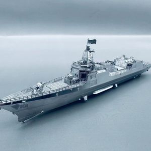 055驱逐舰模型拼装舰船模型3D金属立体拼图DIY手工玩具礼品小摆件