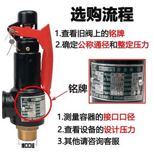 富羽A27W-16T弹簧式安全阀弹簧式丝口安全阀锅炉泄压阀DN15/DN20