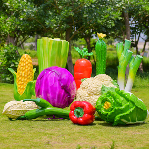 仿真蔬菜瓜果雕塑玻璃钢白菜青椒农产品园区装饰大型小品模型摆件