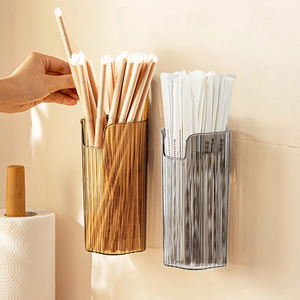 吸管收纳盒挂冰箱墙壁挂式筷子筒装吸管的桶置物架放吸管容器商用