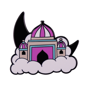 魔幻宫殿珐琅别针胸针梦幻童话云端城堡徽章