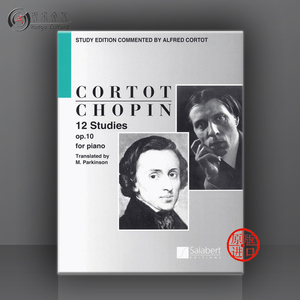 肖邦练习曲 op10 钢琴独奏 科尔托版 英语版 法国萨拉伯特原版进口乐谱书 Chopin Etudes Piano Solo HL50397890