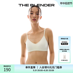 The Blender 纯色瑜伽美背无缝针织透气内衣夏季女胸罩文胸套装