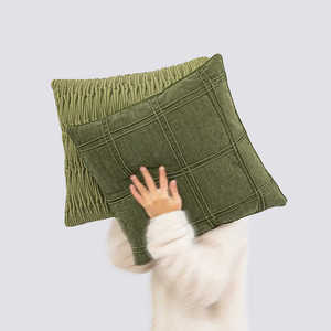 现代简约轻奢清新高档绿色系家居沙发抱枕靠垫民宿样板房软装靠枕
