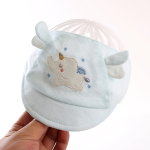 婴儿帽子夏季薄款新生儿胎帽婴幼儿空顶帽宝宝男护卤门气门帽女婴