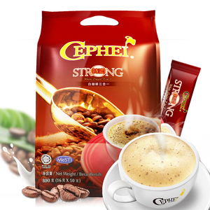 Cephei白咖啡三合一特浓古法拿铁卡布奇诺玛奇朵马来西亚进口