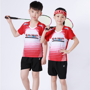 快干儿童羽毛球服套装比赛男童女乒乓球服网球短袖T恤速干透气排