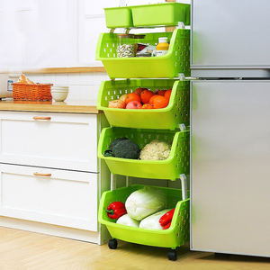 厨房置物架蔬菜落地式多层收纳架子多功能菜果蔬篮子用品家用神器