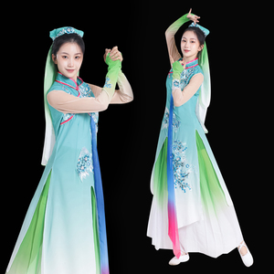 新疆舞蹈演出服女古典舞蹈服维吾尔族服装少数民族表演服回族服饰