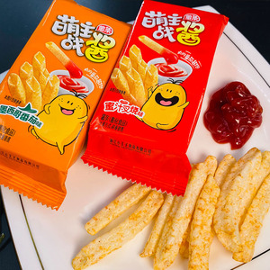 小王子萌主战酱薯条番茄味儿童虾条膨化零食小吃休闲食品空心薯条