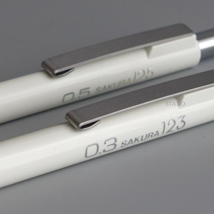 日本制造Sakura樱花白色自动铅笔 象牙白轻量极简铅笔0.3/0.5现货