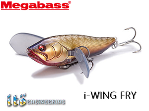 Megabass日本 i-WING FRY 10克 水面爬行路亚饵带翅膀 响珠硬饵