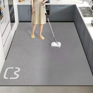 pvc地毯一抹净厨房地垫光滑耐脏脚垫可擦可裁剪防晒皮革毯亚马逊