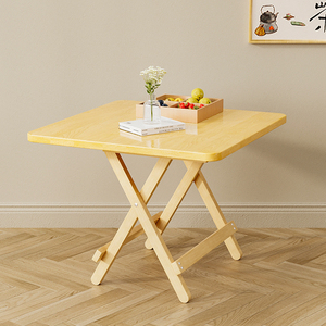 实木折叠桌子简易餐桌家用木质可折叠桌户外摆摊便携式阳台小桌子