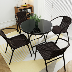 折叠桌子餐桌家用折叠桌便携式小方桌户外露营外摆桌椅阳台桌椅子