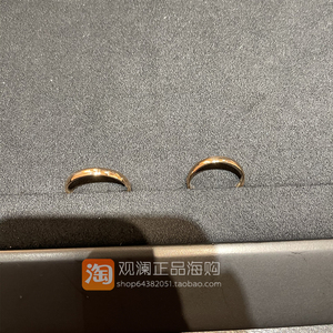 香港代购VCA梵克雅宝戒指女男情侣结婚对戒玫瑰金光圈素圈正品3mm