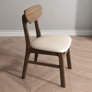 北欧实木家用餐椅现代简约椅子小户型布艺座面餐厅椅靠背椅设计师