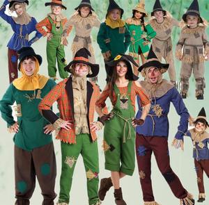 万圣节儿童节绿野仙踪舞台剧成人儿童男女稻草人角色扮演演出服装