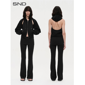 【RARELY ALIKE 设计师品牌】SND SS24 假两件低腰喇叭瑜伽短裤裙