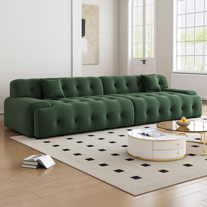 意式极简罗奇堡沙发奶油风泡泡网红直排沙发设计师小户型布艺沙发