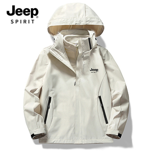 JEEP吉普运动风衣三合一款男女登山户外训练冲西藏旅游锋保暖外套