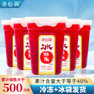 6瓶浙仙梅仙居冰镇杨梅汁冷饮0脂肪酸梅汤网红纯果汁饮料果蔬汁