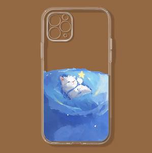 海洋星星猫咪适用iPhone14promax手机壳苹果13/12mini小米10华为vivoS17/7plus/8透明xr6sp小众xsmax/se/OPPO