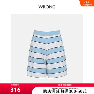 【保价90天】WRONG 海军风条纹短裤女小众原创WC87SW253