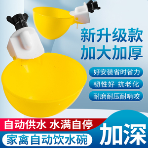 鸡用饮水碗家禽自动饮水器雏鸡喝水碗鸽子鹌鹑加厚喂水碗养殖设备