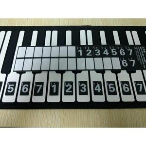 88键专业黑白钢琴键贴纸61电子琴键盘 手卷钢琴键贴49键数定简谱