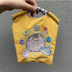 日本baII chain刺绣环保袋mini刺猬包迷你斜挎包可爱小众小包包女
