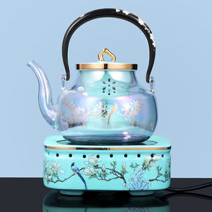全自动煮茶器小型办公室套装玻璃煮茶炉蒸汽煮茶壶陶瓷电陶炉家用