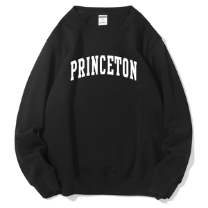 普林斯顿大学Princeton University校园文化套头圆领加绒情侣卫衣