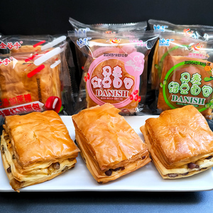 金谷亭丹麦红豆绿豆面包500g整箱健康早餐小零食营养办公休闲食品