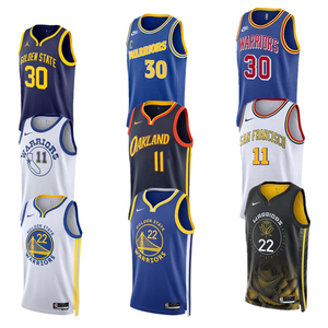 NIKE/耐克NBA勇士队30号库里宣告限定版篮球服11号汤普森球衣套装