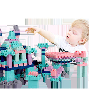 铭塔400粒粒拼插儿童积木玩具 婴幼儿男孩女孩立体拼组装塑料