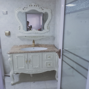 卫浴欧式浴室柜pvc落地式简欧卫生间洗漱台洗手洗脸盆柜组合定制