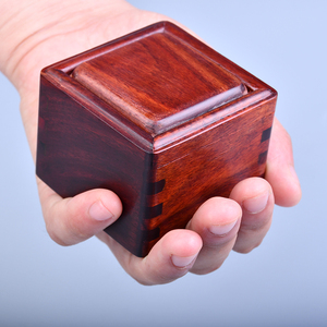 红木印章盒子木质书法章实木方章便携木盒便携式单个书画章收纳盒