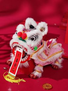 醒狮提线木偶送小孩儿童节中国风复古玩具民俗民间传统手工舞狮子